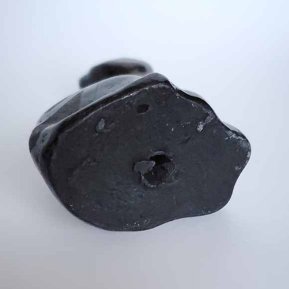 Black Clay Cat Figure, Vintage Mexican Pottery, Vtg Folk Art, Hand Etched Design - Picture 7 of 8